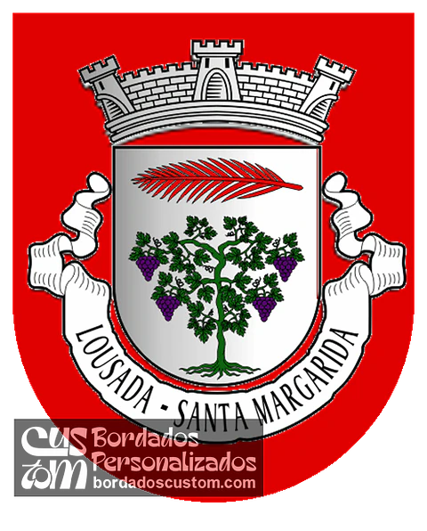 Emblema Bordado Antiga Freguesia de Lousada (Santa Margarida) (Lousada, Porto)