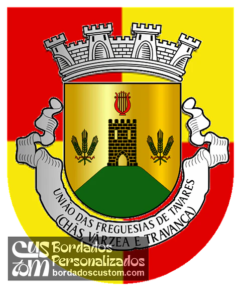 Emblema Bordado Freguesia de Tavares (Chãs, Várzea e Travanca) (Mangualde, Viseu)