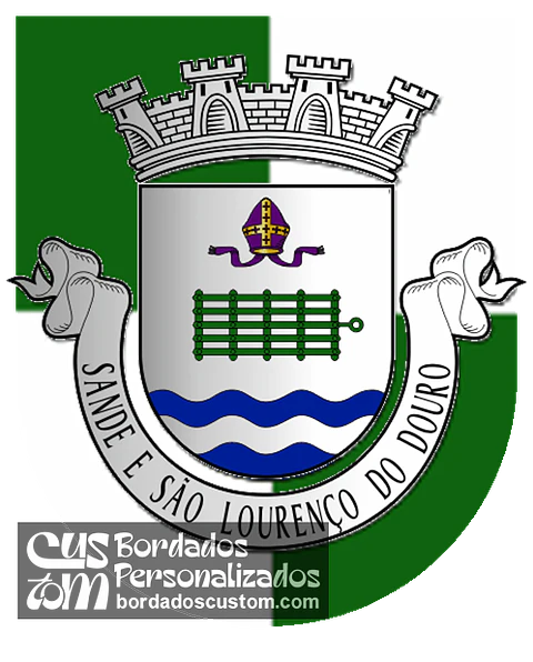 Emblema Bordado Freguesia de Sande e São Lourenço do Douro (Marco de Canaveses, Porto)