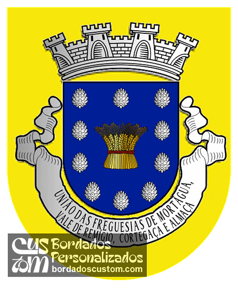 Emblema Bordado Freguesia de Mortágua, Vale de Remígio, Cortegaça e Almaça (Mortágua, Viseu)
