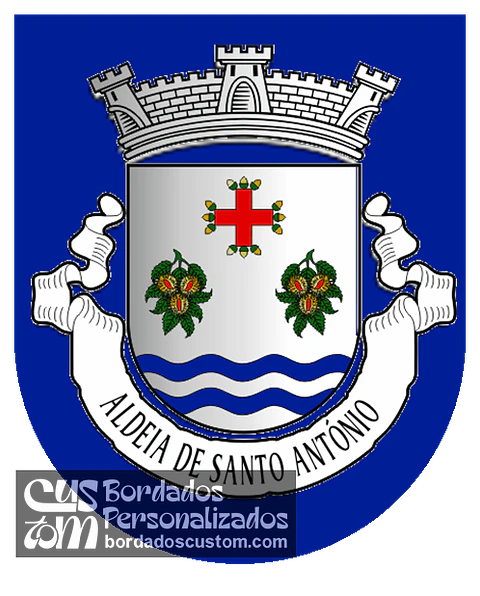Emblema Bordado Antiga Freguesia de Aldeia de Santo António (Sabugal, Guarda)