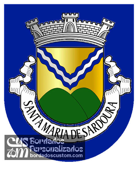 Emblema Bordado Freguesia de Santa Maria de Sardoura (Castelo de Paiva, Aveiro)