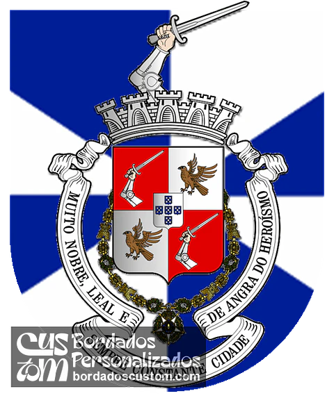 Emblema Bordado Município de Angra do Heroísmo (Açores)