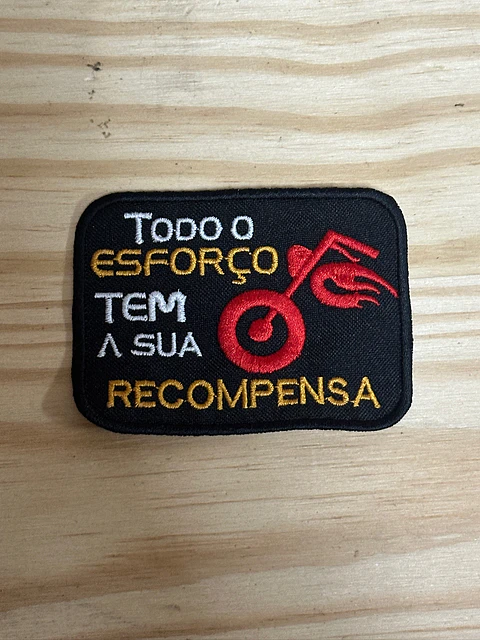 Emblema Bordado Motard – "Todo o esforço tem a sua recompensa"