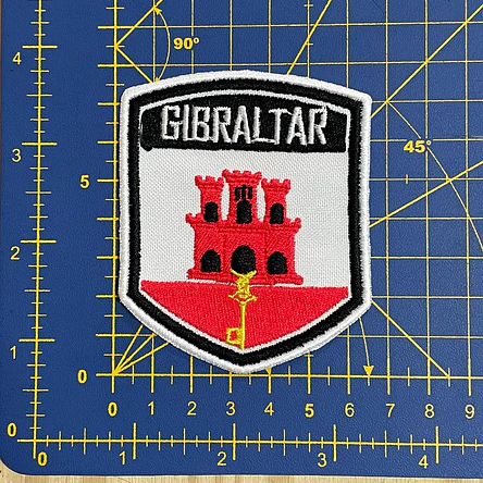 Emblema Bordado Brasão de Gibraltar 2