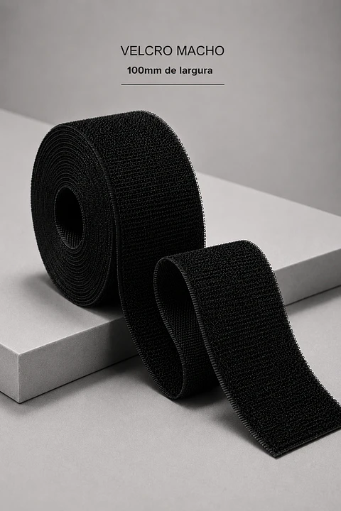 Velcro Macho Preto 100mm de Largura