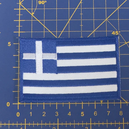 Embroidered Emblem of the Greek Flag 4