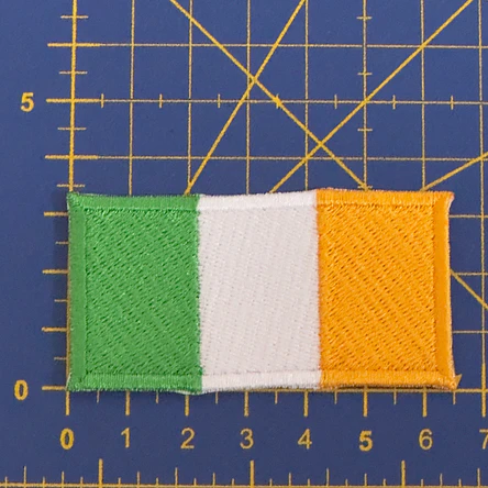 Embroidered Emblem of the Irish Flag 2