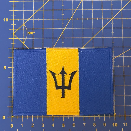 Embroidered Emblem of the Flag of Barbados 2