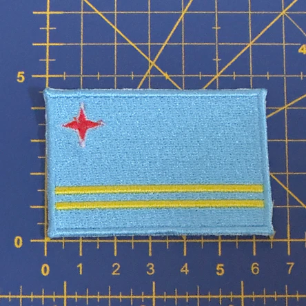 Emblema Bordado Bandeira de Aruba 3