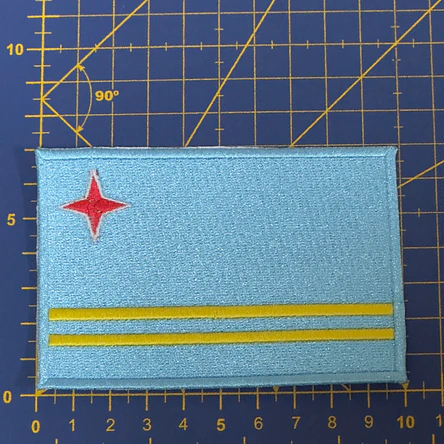 Emblema Bordado Bandeira de Aruba 2