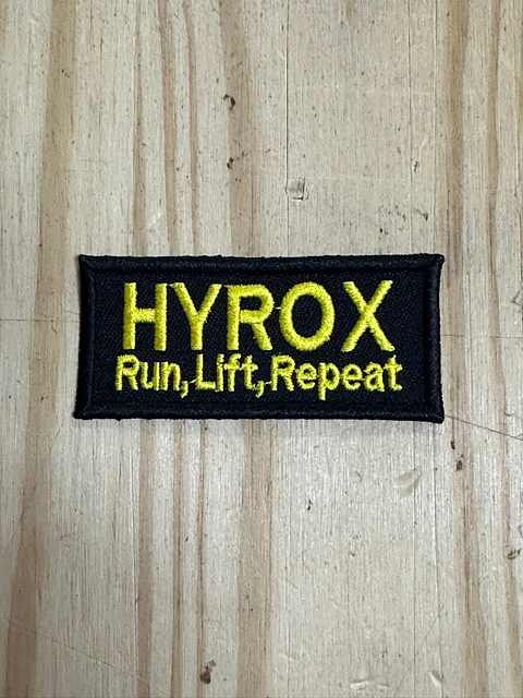 Emblema Bordado Hyrox - Run, Lift, Repeat