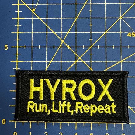 Emblema Bordado Hyrox - Run, Lift, Repeat 2