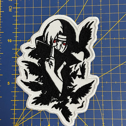 Emblema Bordado Naruto - Itachi Uchiha e Corvos 2