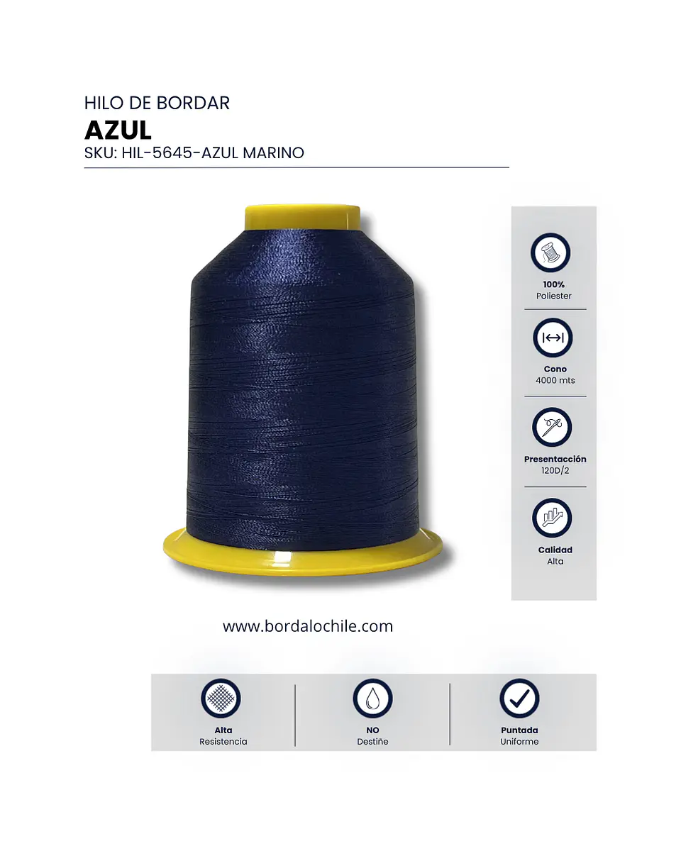 Hilo de Bordar Durafil 120D/2 - Todos los Colores 5