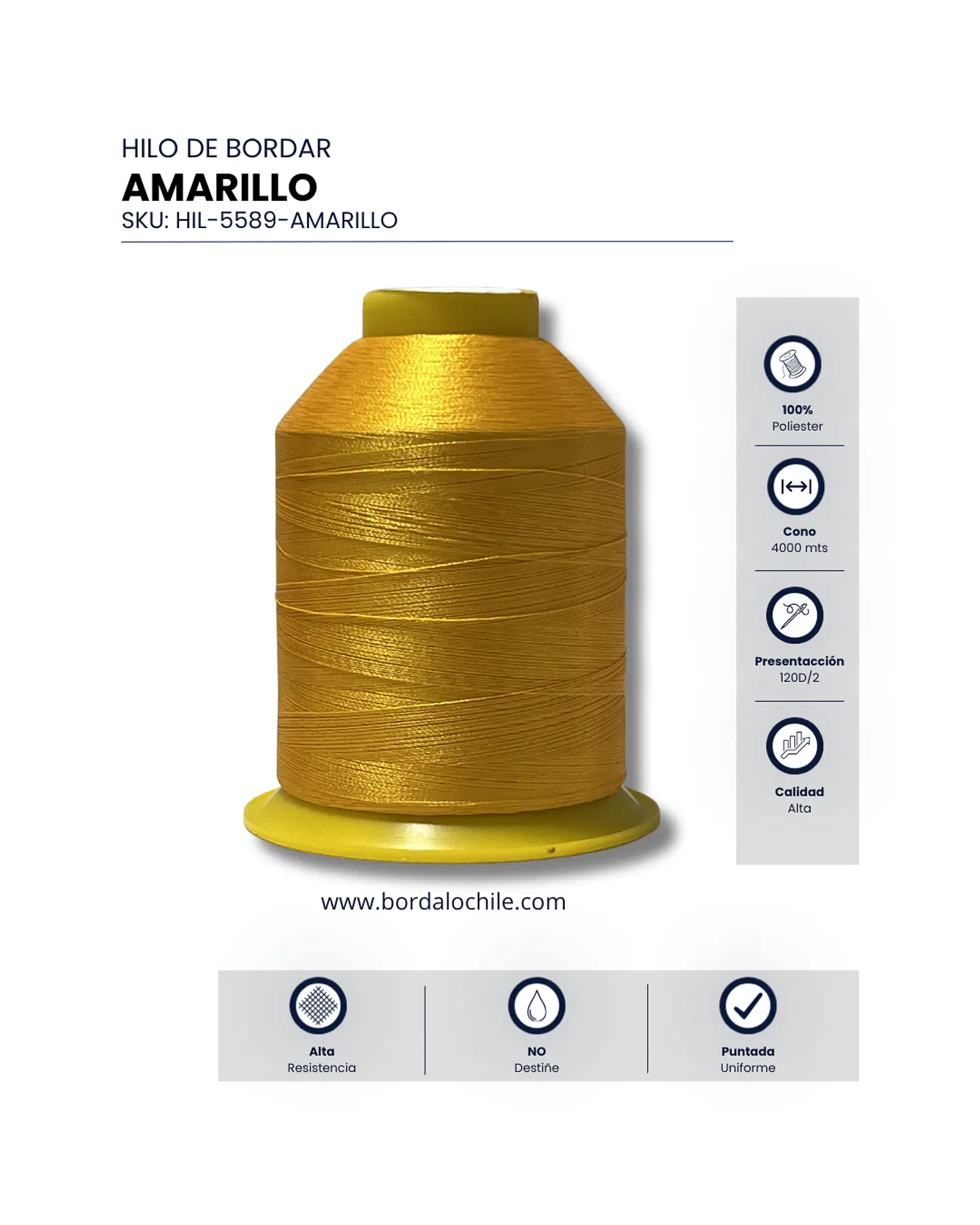 Hilo de Bordar Durafil 120D/2 - Todos los Colores 6