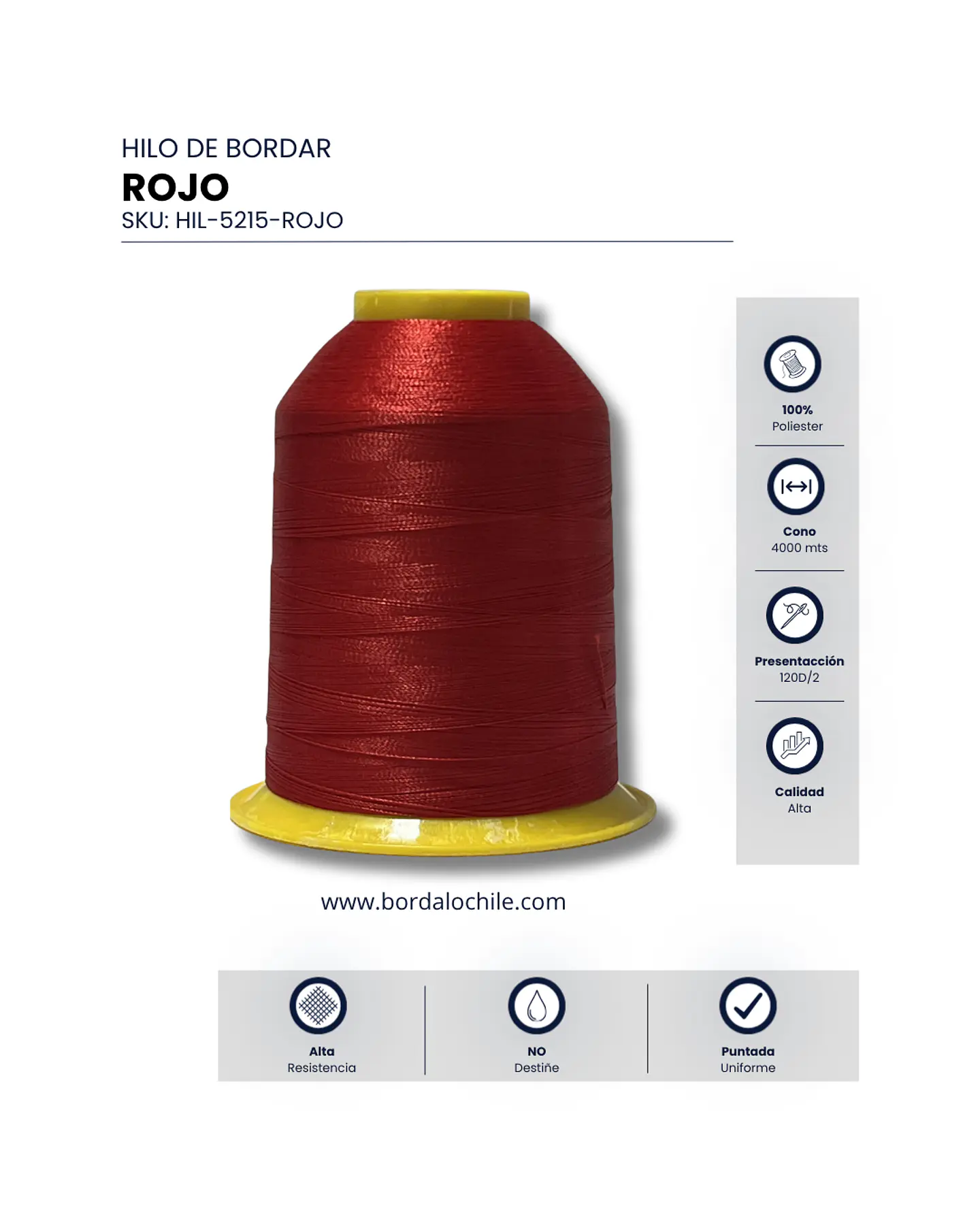 Hilo de Bordar Durafil 120D/2 - Todos los Colores 7