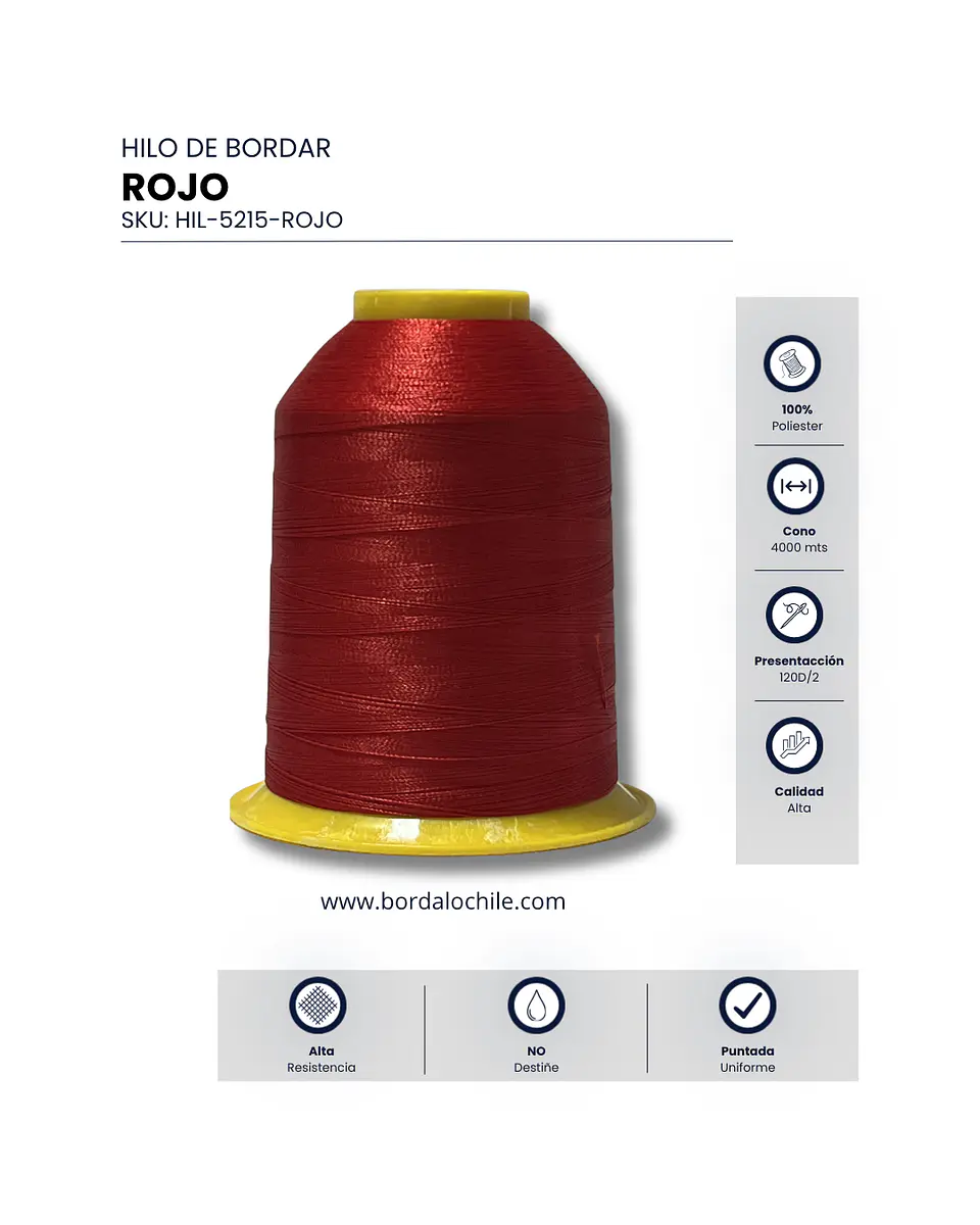 Hilo de Bordar Durafil 120D/2 - Todos los Colores 7