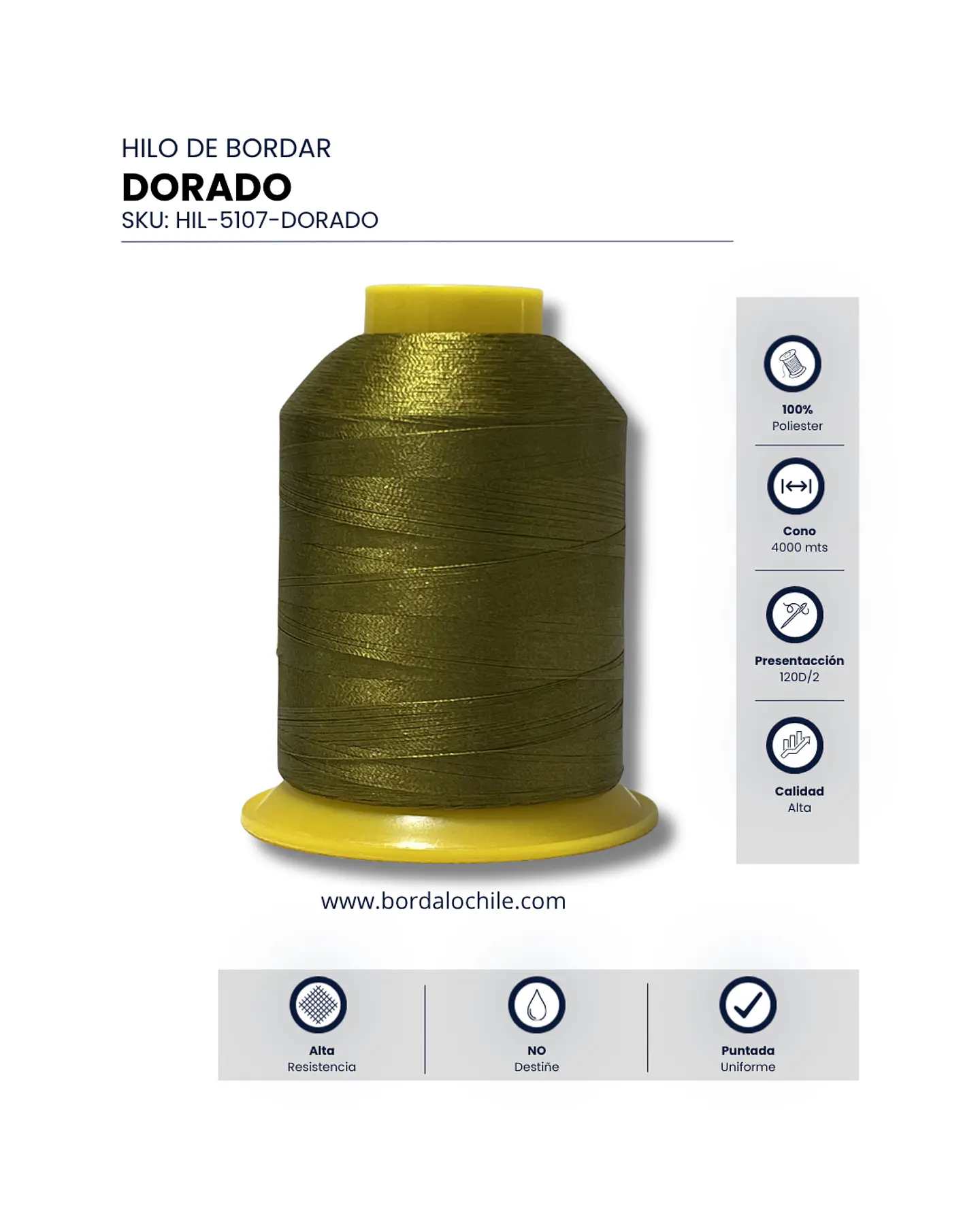 Hilo de Bordar Durafil 120D/2 - Todos los Colores 10
