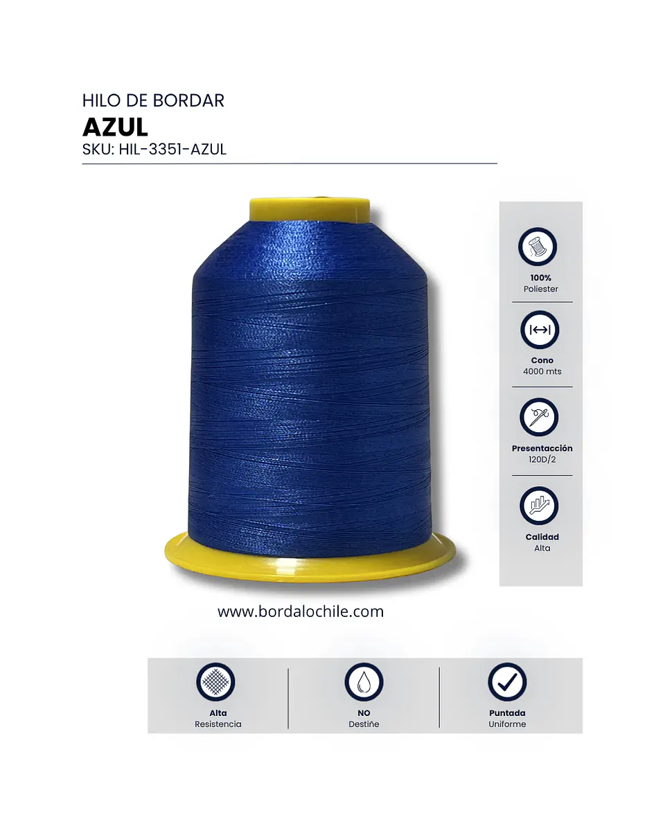 Hilo de Bordar Durafil 120D/2 - Todos los Colores 11