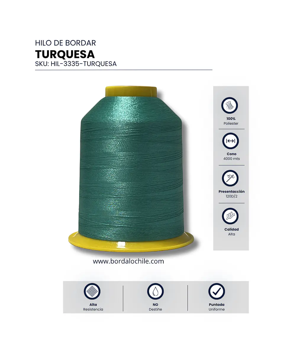 Hilo de Bordar Durafil 120D/2 - Todos los Colores 19