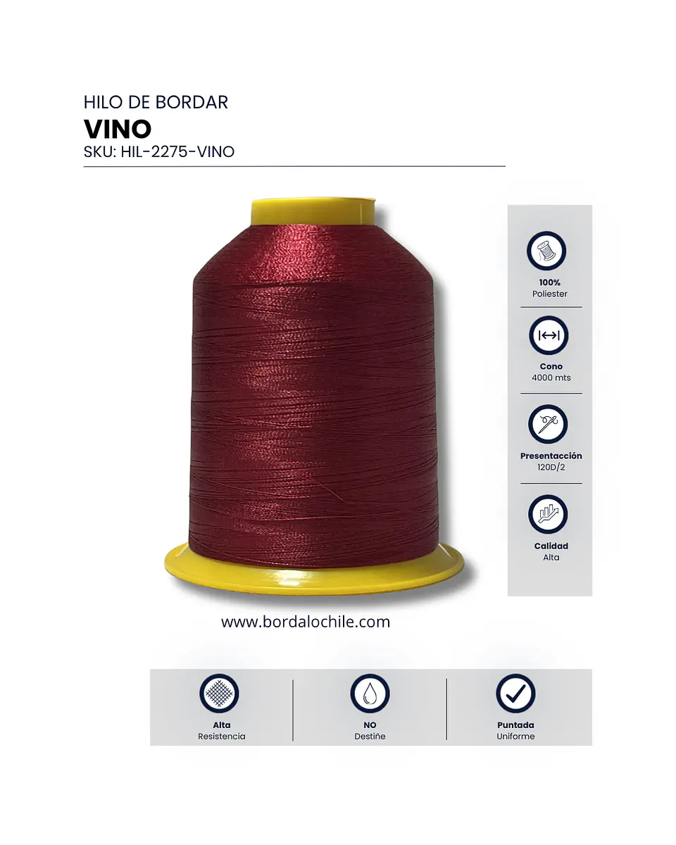 Hilo de Bordar Durafil 120D/2 - Todos los Colores 20