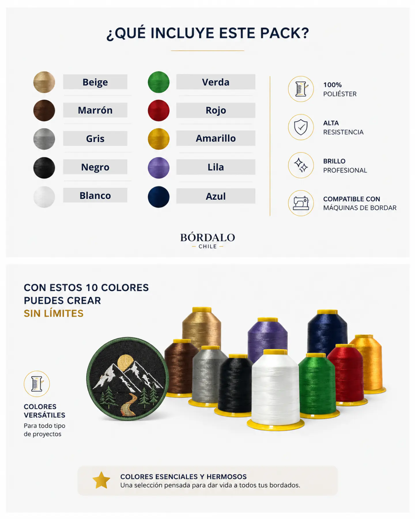 Pack Surtido | 10 Hilos Durafil 2