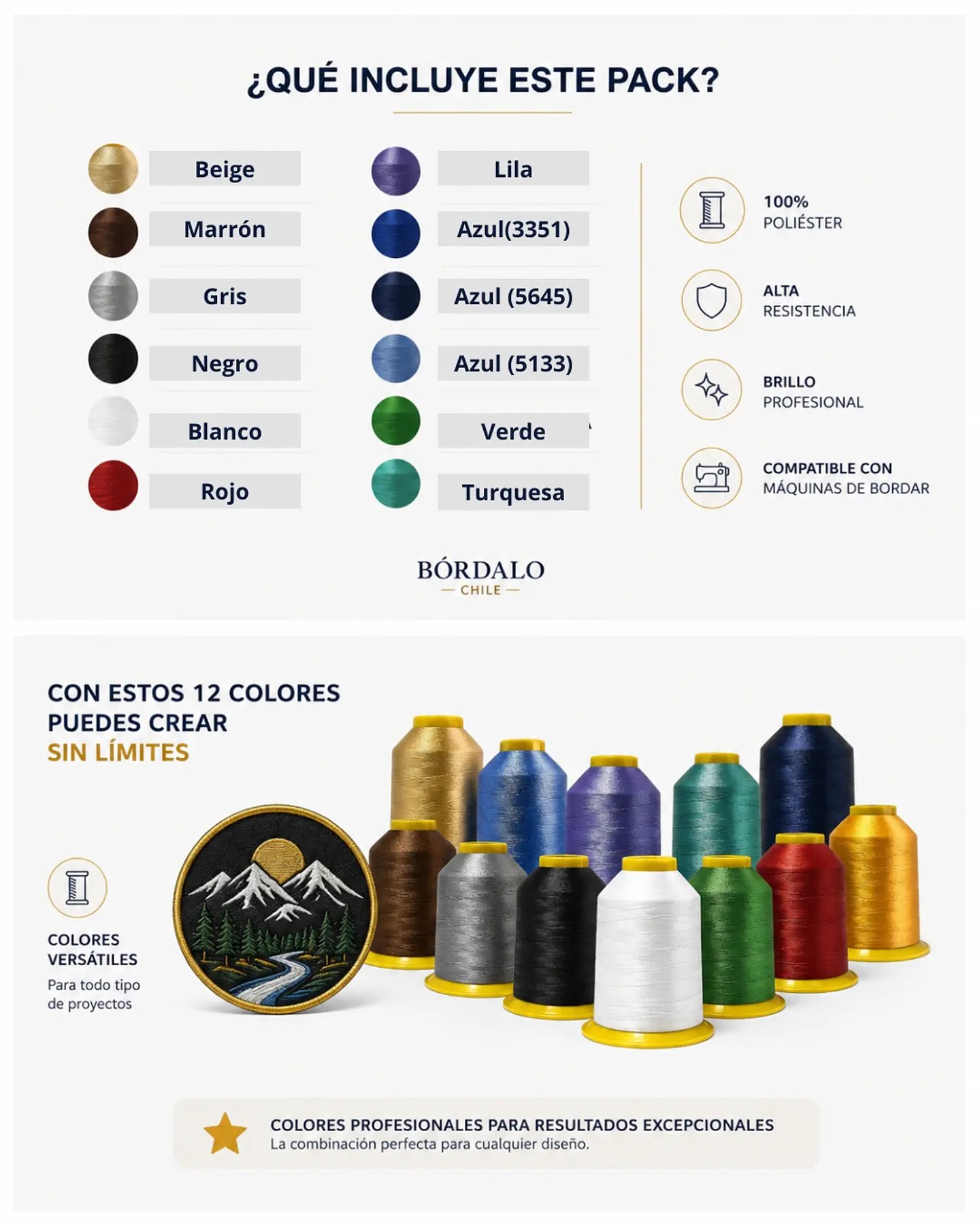 Pack Premium | 12 Hilos Durafil 2