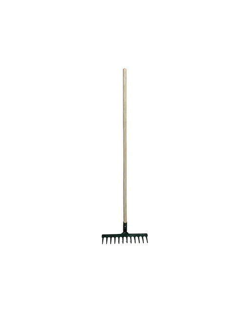 Rastrillo 12 puas mango de madera 