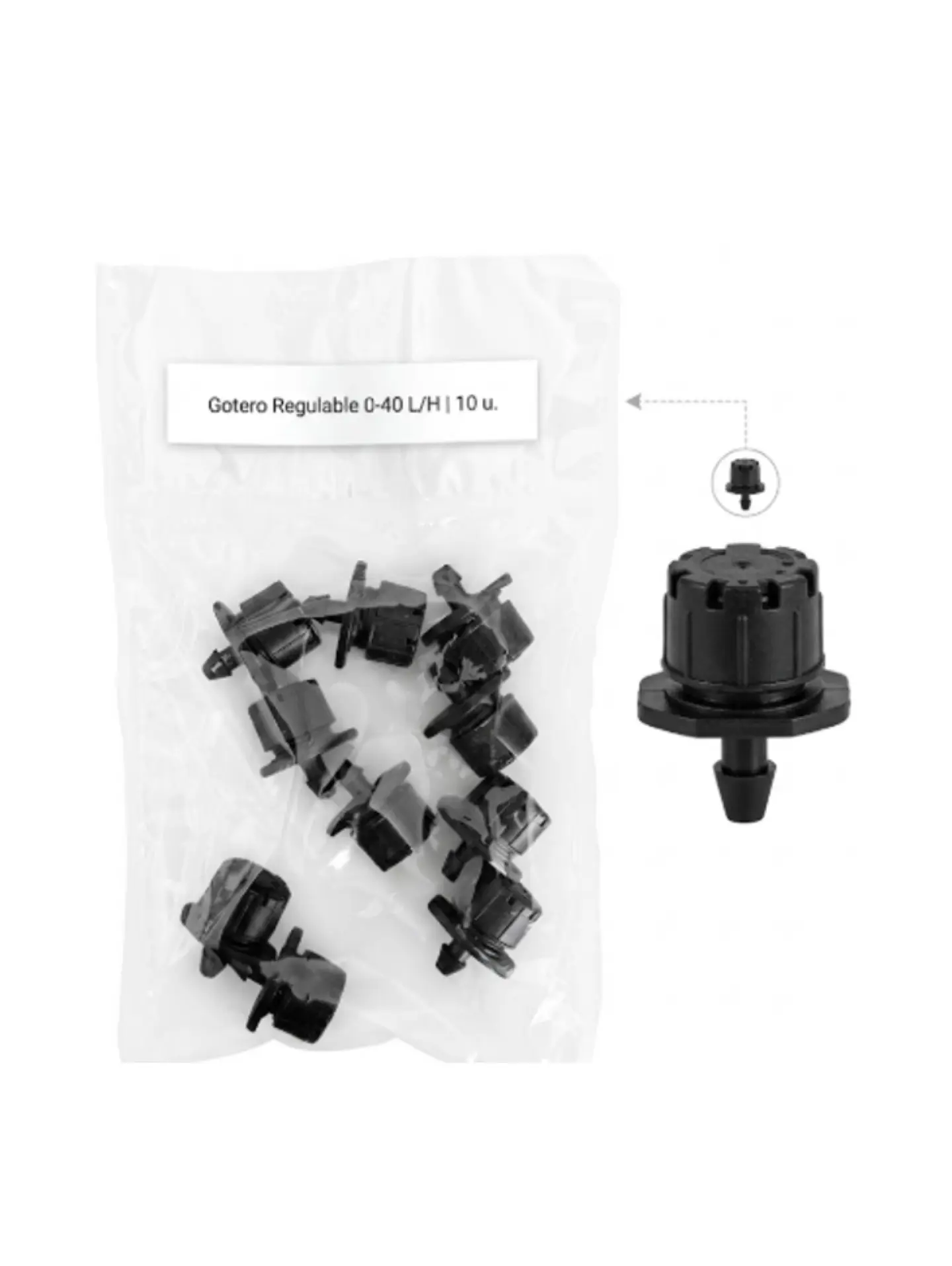 Gotero regulable 0-40 L/H 10 unidades 1
