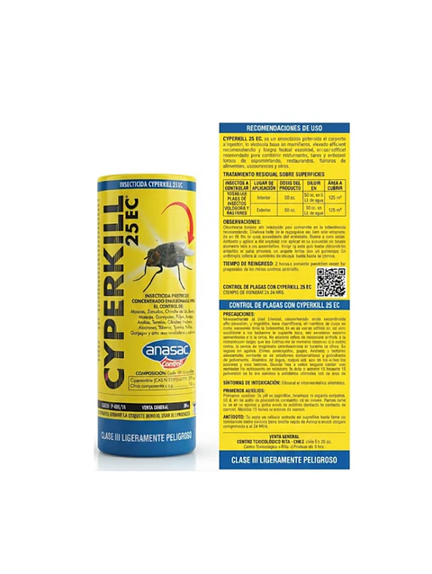 Insecticida Cyperkill 25 EC 50 cc