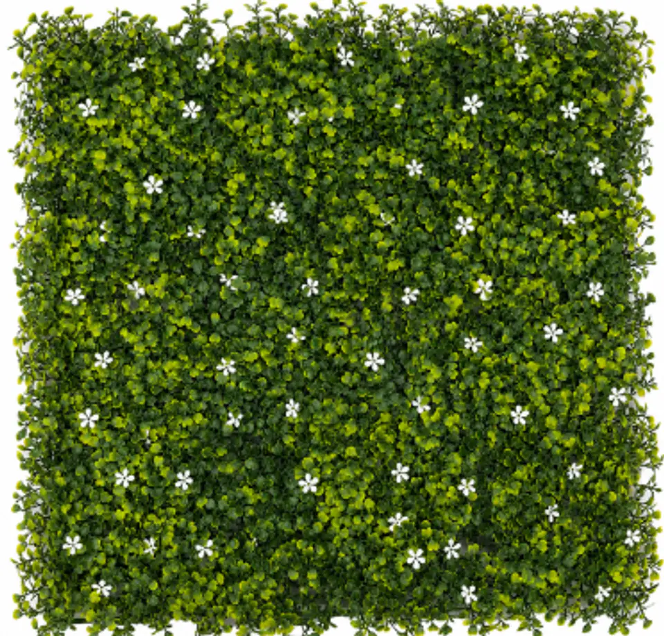 Jardin vertical flores blancas 50cm x 50cm con filtro UV 1