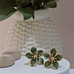 Pendientes flores verdes - Miniatura 1