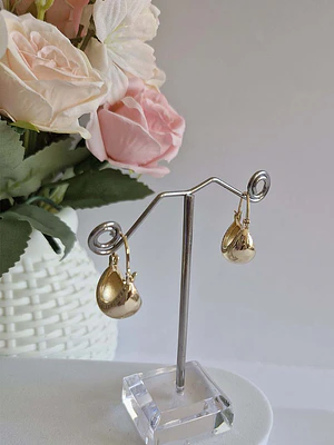 Aros bote dorada bañado oro