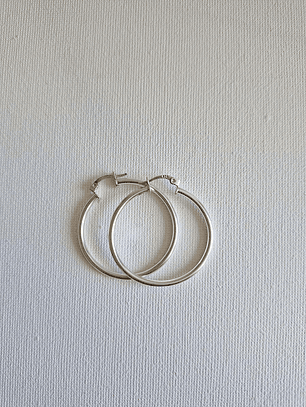 Argollas finas plata 3cm