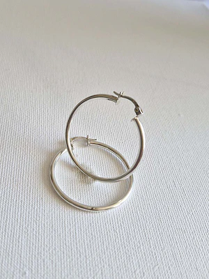 Argollas 3cm plata 925