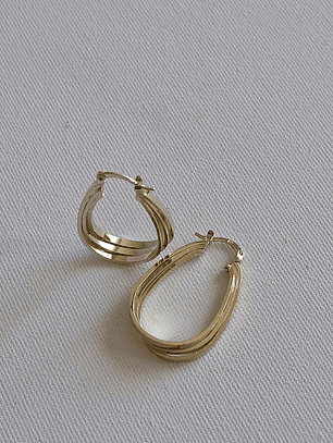 argollas ovaladas doradas 3cm