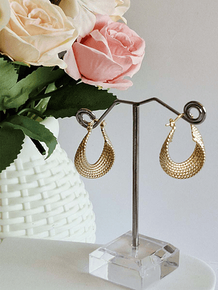 Argollas cordel dorado 2cm