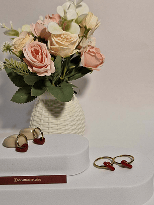 Argollas doradas corazon 3cm