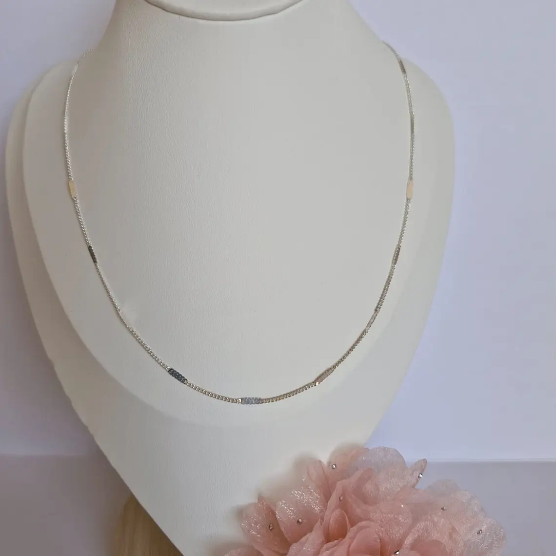 Cadena de plata con Estaciones de Barra 2