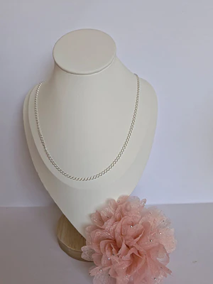 Collar de Plata Estilo Paperclip Minimalista 