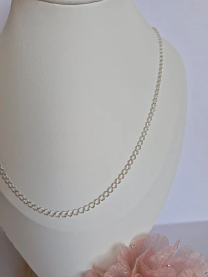 Collar de Plata Estilo Paperclip Minimalista 