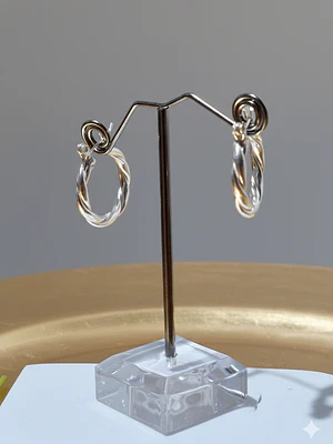 Argolla de Plata enroscada gancho salido