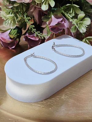 Aros de plata 950 diseño piel de serpiente