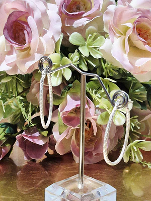 Aros de plata 950 diseño piel de serpiente