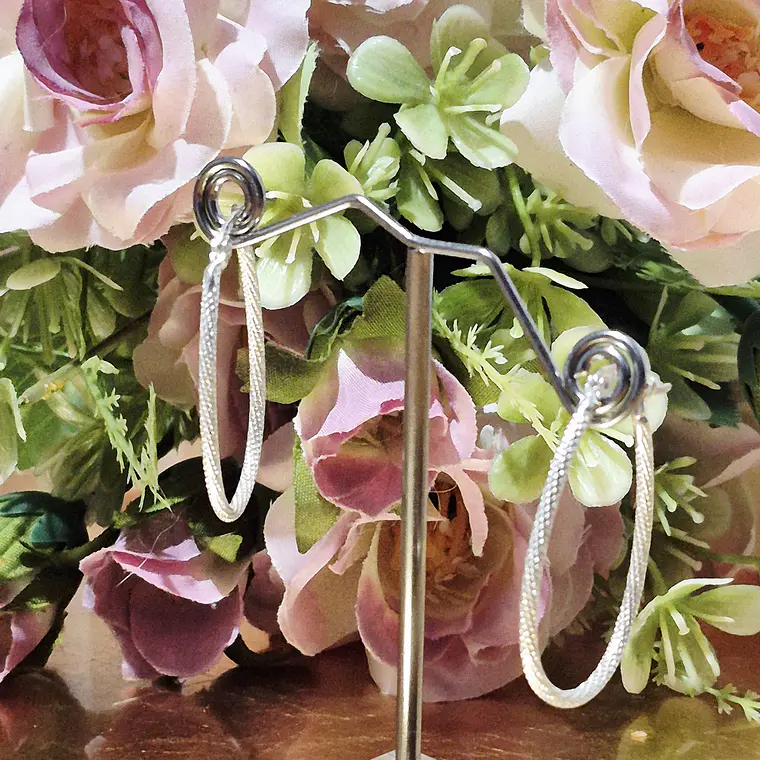 Aros de plata 950 diseño piel de serpiente 2