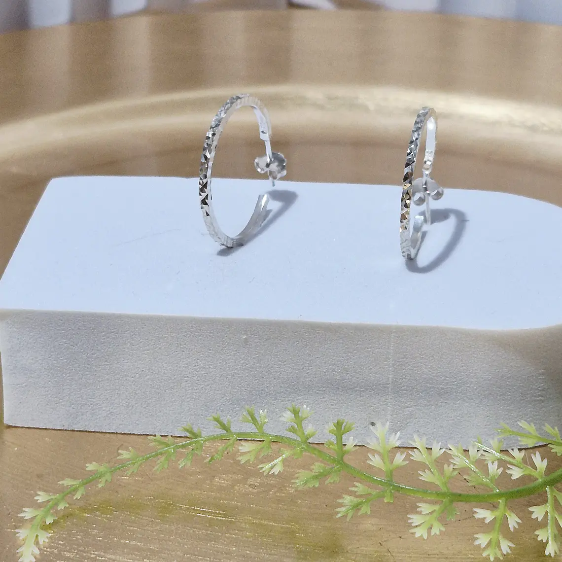 Argollas de Plata 950 diamantadas 1