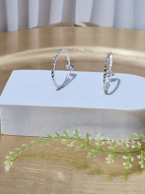 Argollas de Plata 950 diamantadas