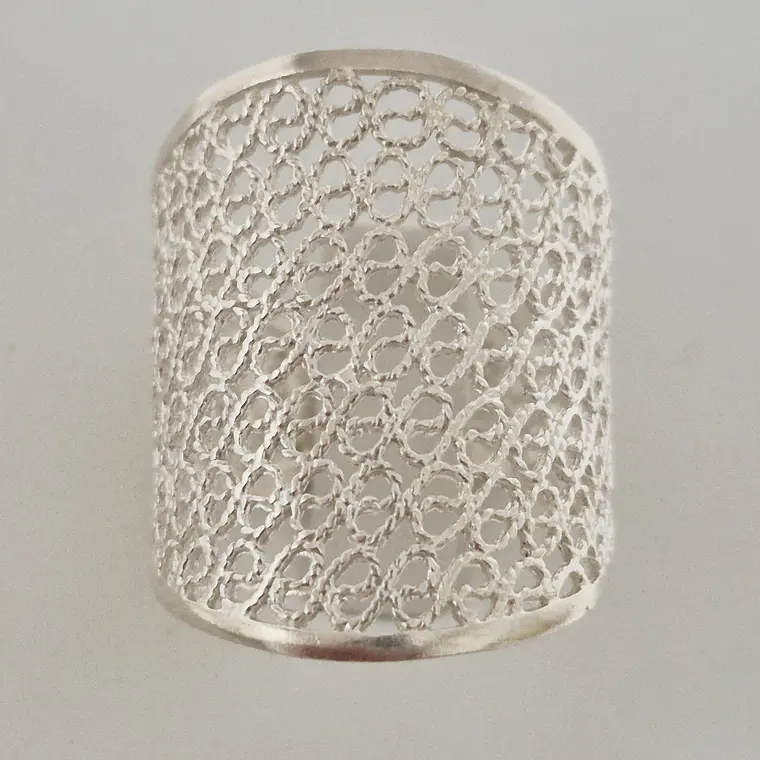 Anillo de filigrana fabricado en plata 950 2