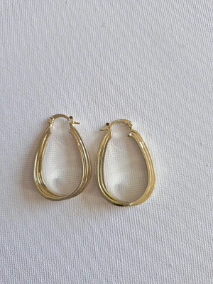 Argollas bañadas en oro